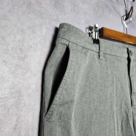 Hawker Rye Shorts Mens 38 Heather Stretch Casual Chino Pockets 11 Inseam Classic - Picture 9 of 13